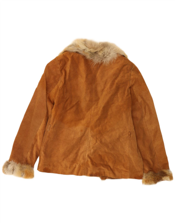 Conbipel Dame Ruskindsjakke IT 48 XL Beige Læder