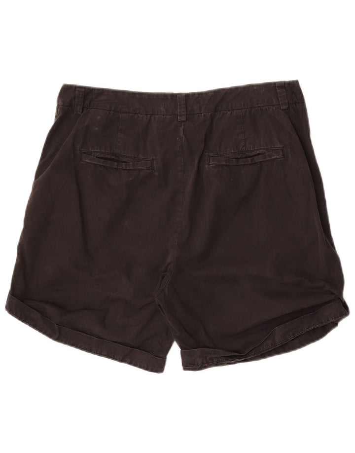 Marks & Spencer Chino Shorts til kvinder UK 12 Medium W30 Sort Bomuld