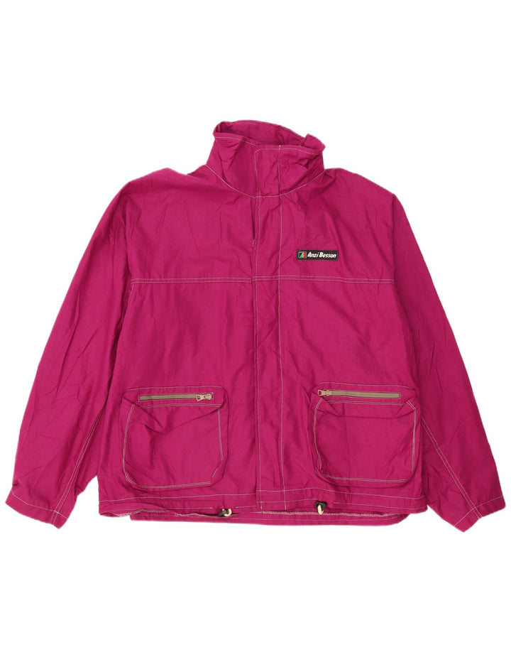 Anzi Besson Herre Loose Fit regnjakke UK 40 Large Pink Polyamid
