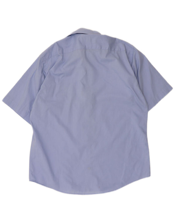 Pierre Cardin Kortærmet Herreskjorte Størrelse 39 15 1/2 Medium Blå Bomuld