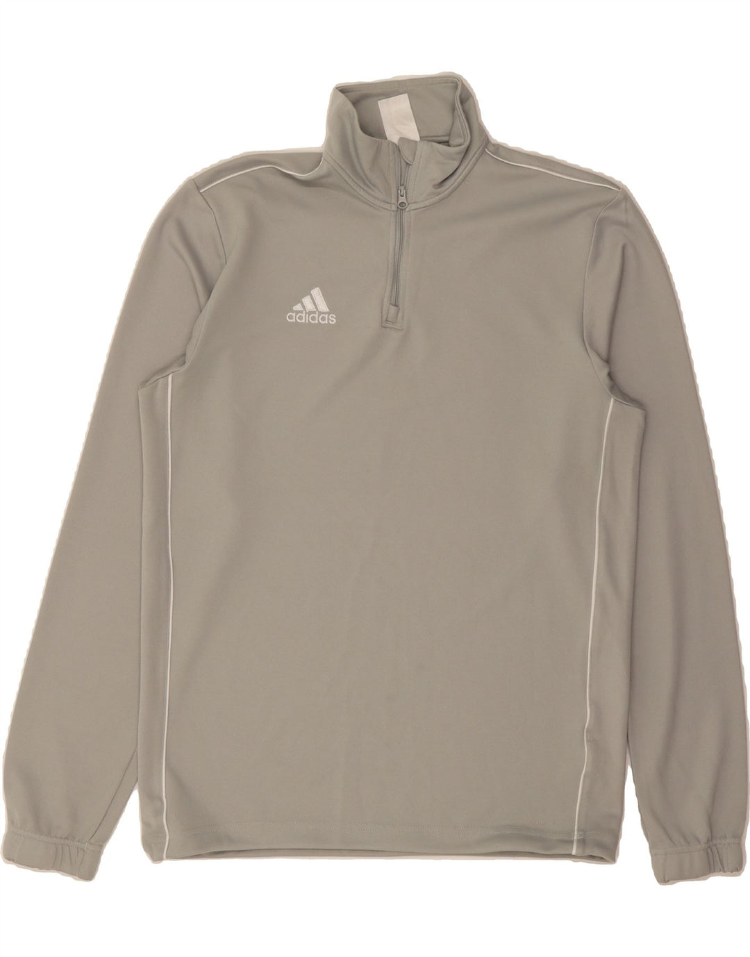 ADIDAS Mens Zip Neck Pullover Tracksuit Top Medium Grey Polyester Vintage Adidas and Second-Hand Adidas from Messina Hembry 