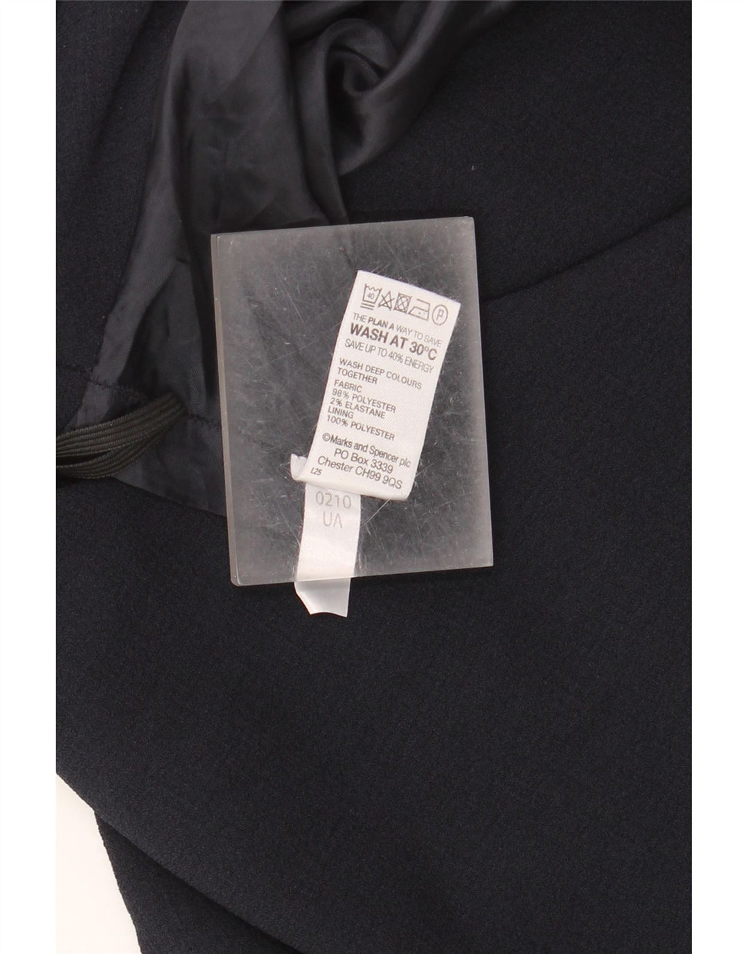 Marks & Spencer A-line nederdel til kvinder UK 18 XL W40 Marineblå polyester