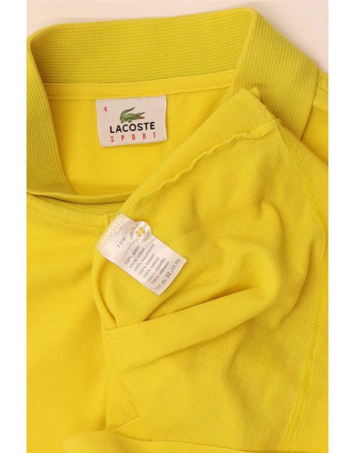 Lacoste herre poloshirt størrelse 4 Medium gul bomuld