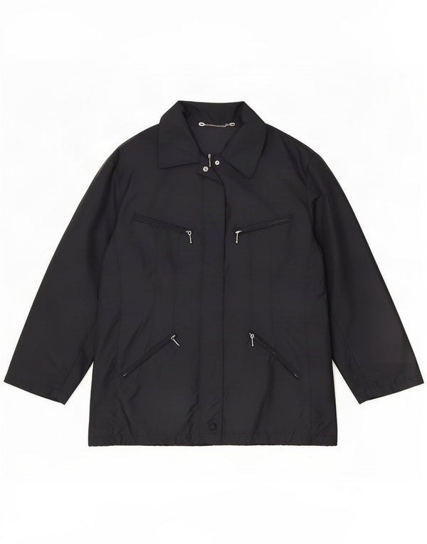 Bond Street Womens Utility Jacket IT 46 Large Black Polyester