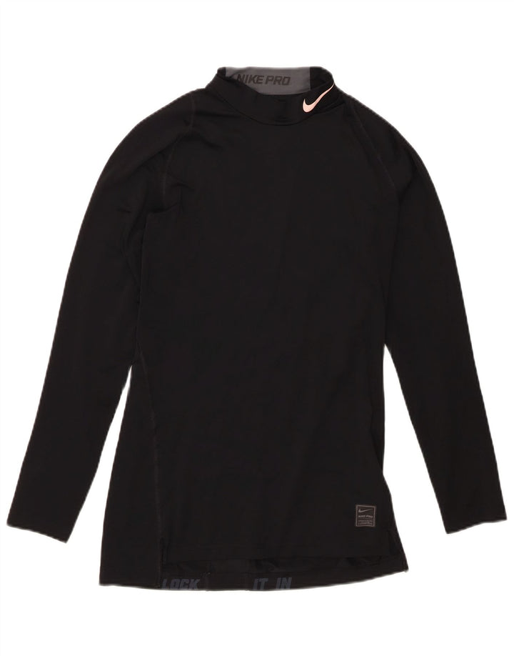 Nike Compression Top Langærmet UK 10 Small Black Polyester