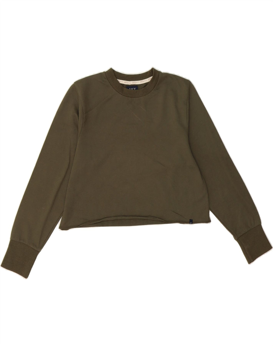 AVIREX Womens Crop Blouse Top UK 14 Medium Khaki Vintage Avirex and Second-Hand Avirex from Messina Hembry 