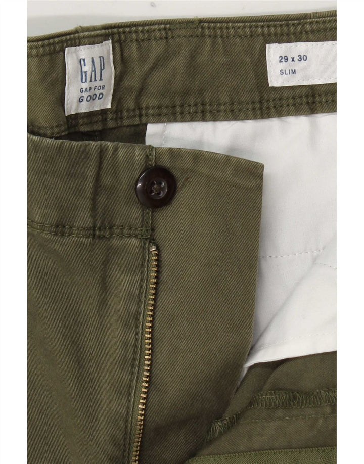 Gap Herre Slim Chino Bukser W29 L30 Khaki Bomuld