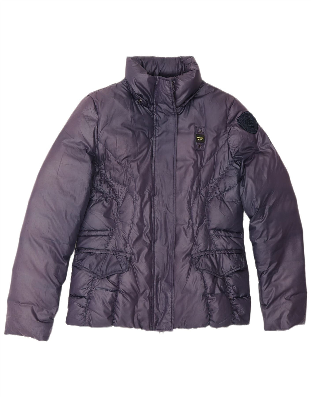 Blauer Polstret Damejakke UK 14 Medium Lilla Polyester