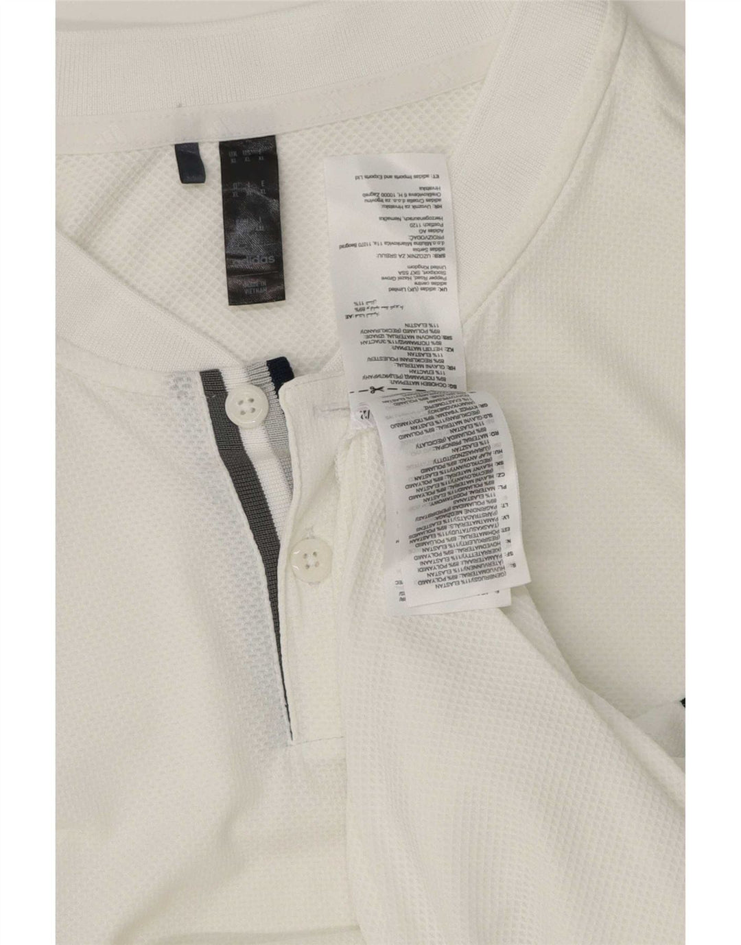 Adidas Polo Shirt til mænd XL Hvid Polyester