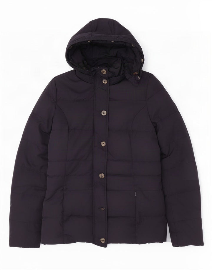 Tommy Hilfiger Dame Hætte Polstret Jakke UK 12 Medium Navy Blue Polyester