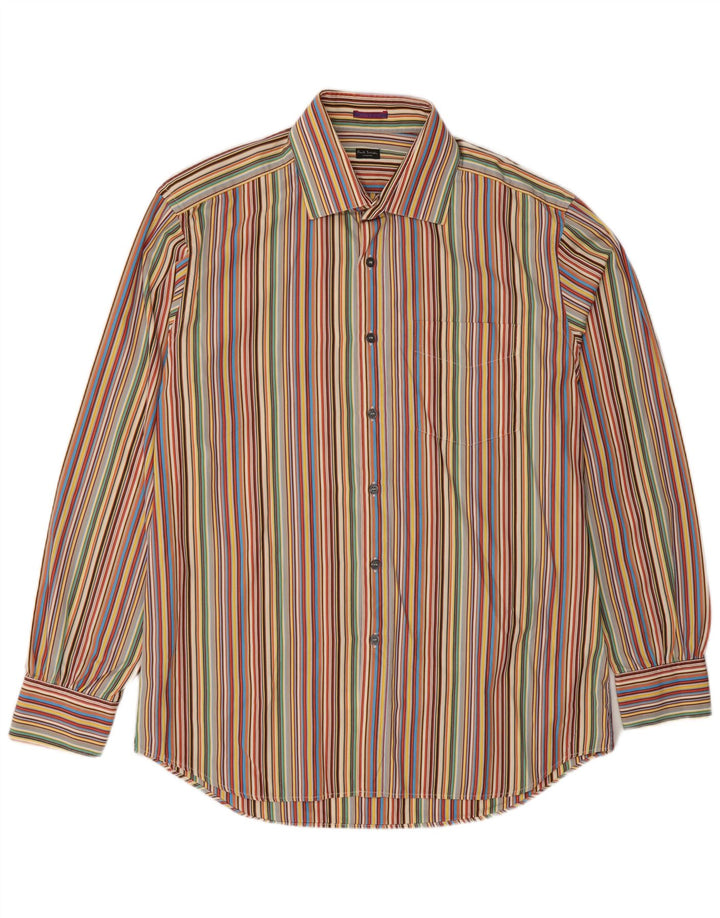 PAUL SMITH Herreskjorte str. 16 1/2 42 Stor flerfarvet stribet bomuld
