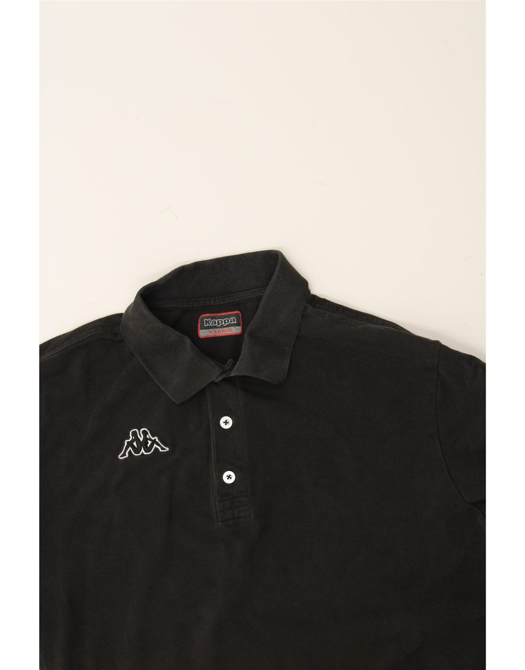 KAPPA Mens Polo Shirt XL Black Cotton Vintage Kappa and Second-Hand Kappa from Messina Hembry 