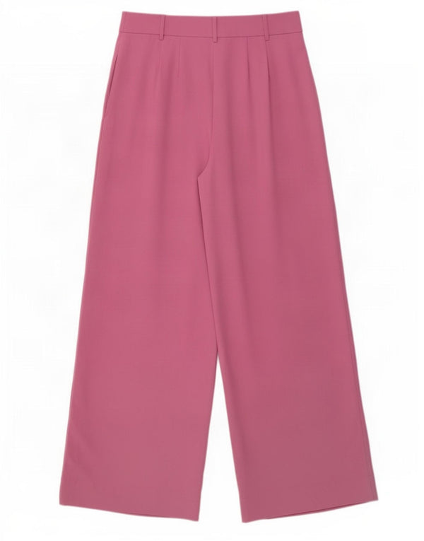 Coast Womens High Waist Pegged Casual Trousers UK 12 Medium W30 L31 Pink