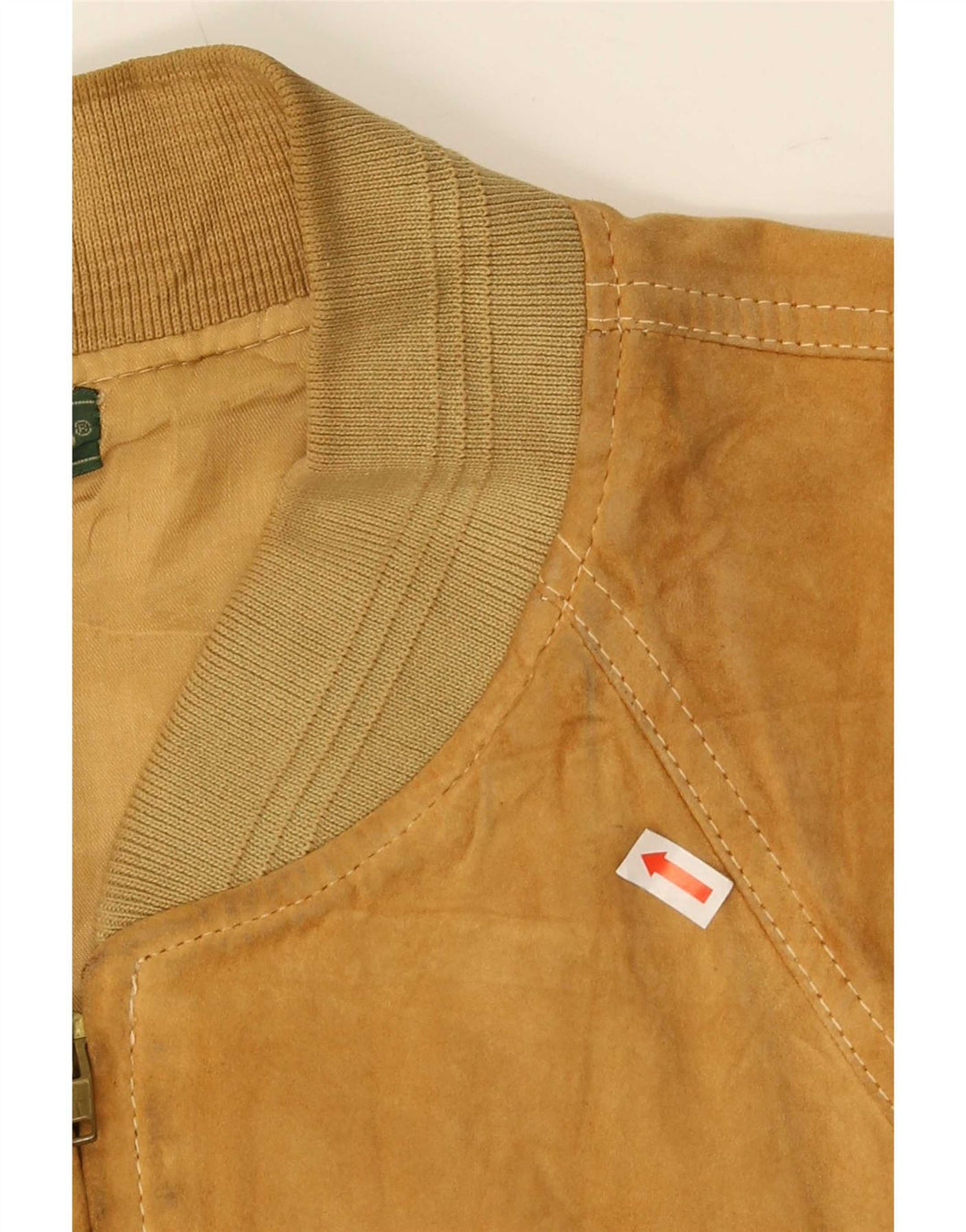 Vintage herre ruskind bomberjakke IT 50 Large Beige