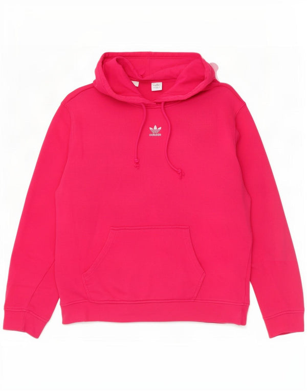 Adidas Dame Hoodie Jumper UK 14 Medium Pink Bomuld