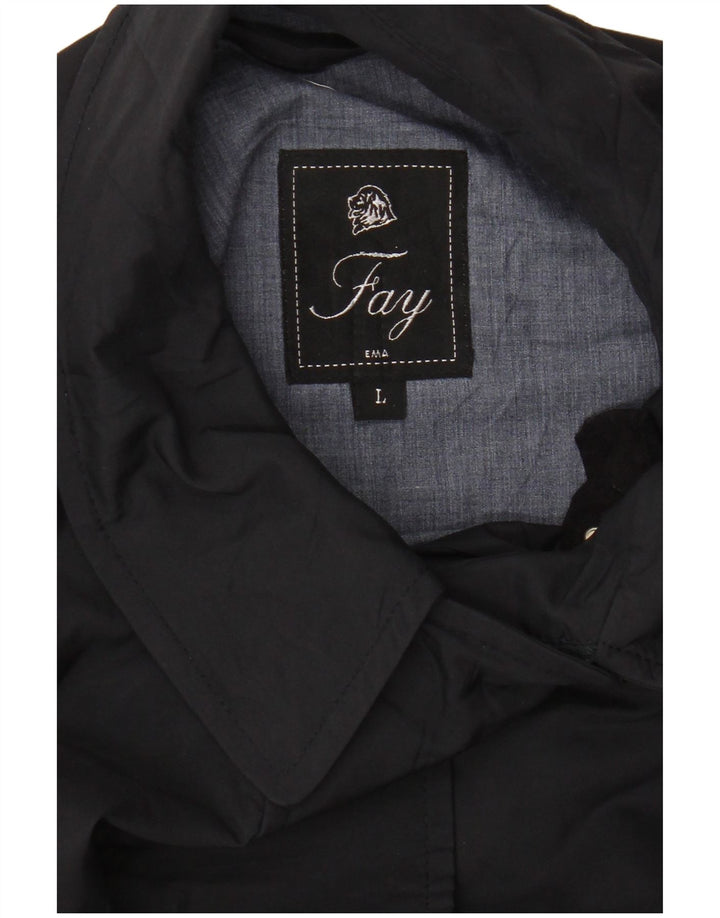 Fay Dame Overfrakke UK 14 Large Navy Blue