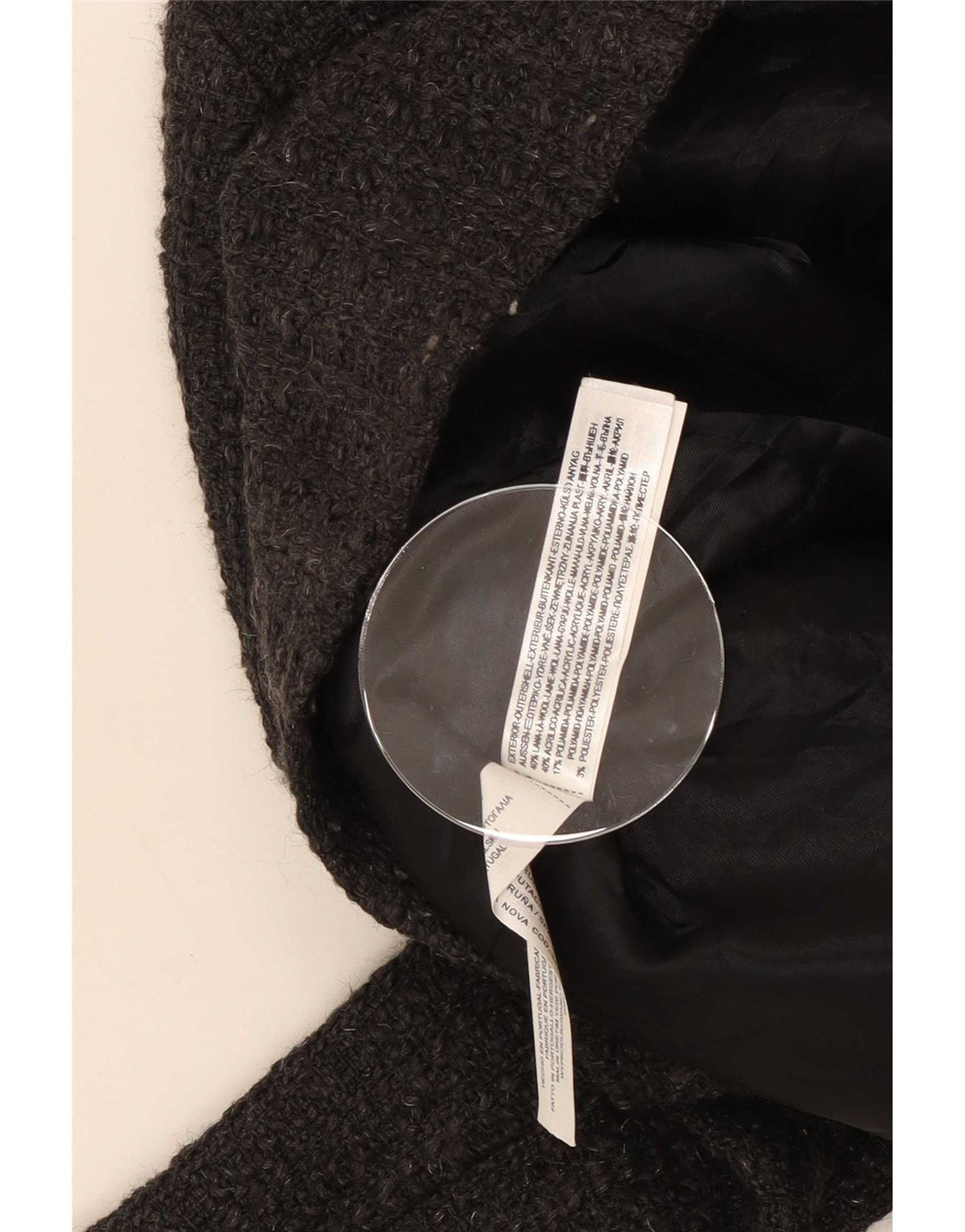 Massimo Dutti Dame Blazer Jakke EU 40 Medium Grå Uld