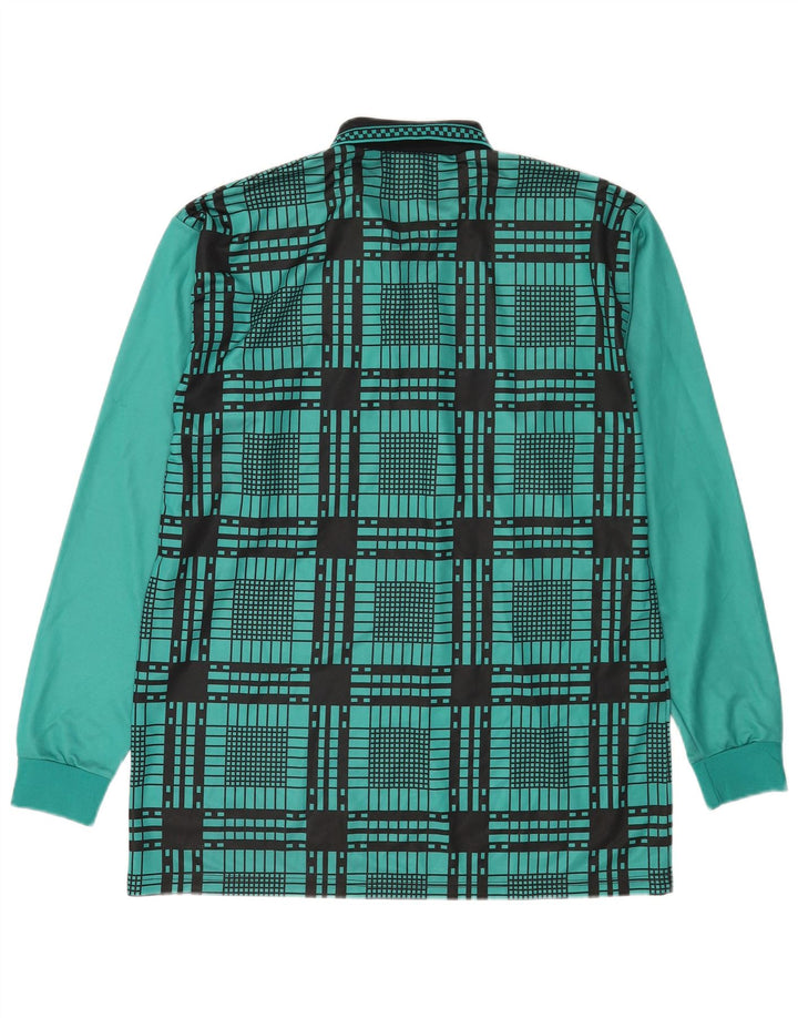 Erima Langærmet Polo Shirt til mænd XL Grøn Plaid Polyester
