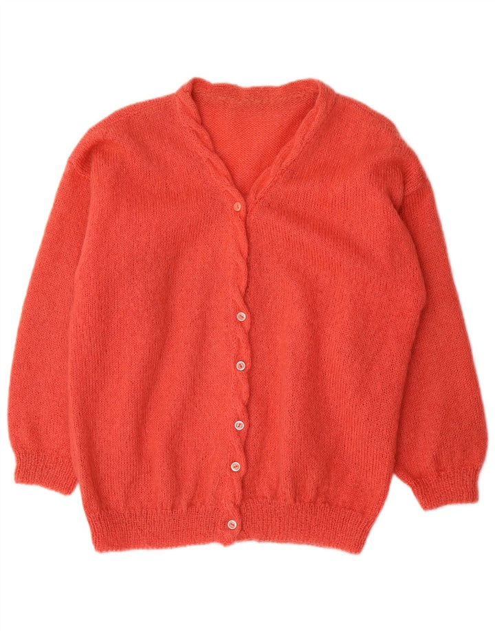 VINTAGE Dame Cardigan Sweater UK 18 XL Orange