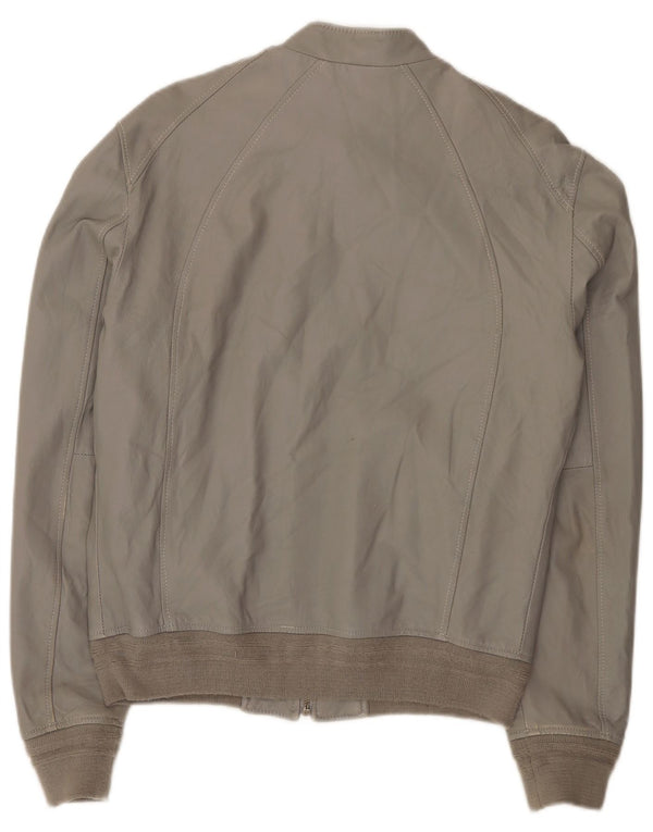 Officina 36 Herre Bomber Læderjakke UK 42 XL Grå