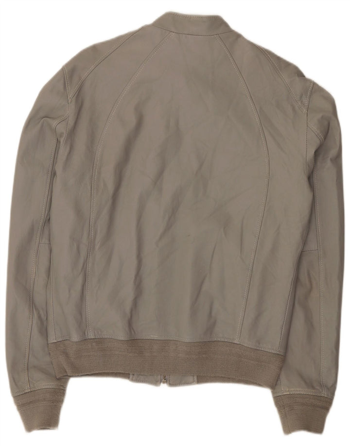 Officina 36 Herre Bomber Læderjakke UK 42 XL Grå