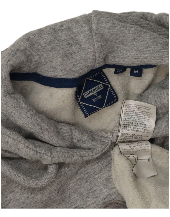 Superdry Grafisk hættetrøje til mænd mellemgrå flækket bomuld