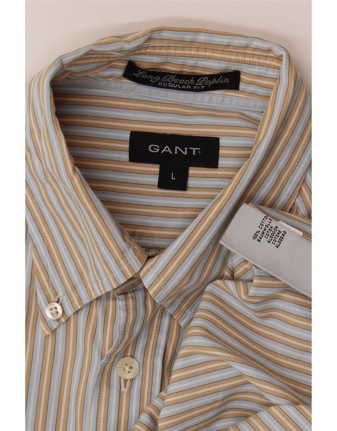 Gant herre Regular Fit skjorte Stor flerfarvet stribet bomuld