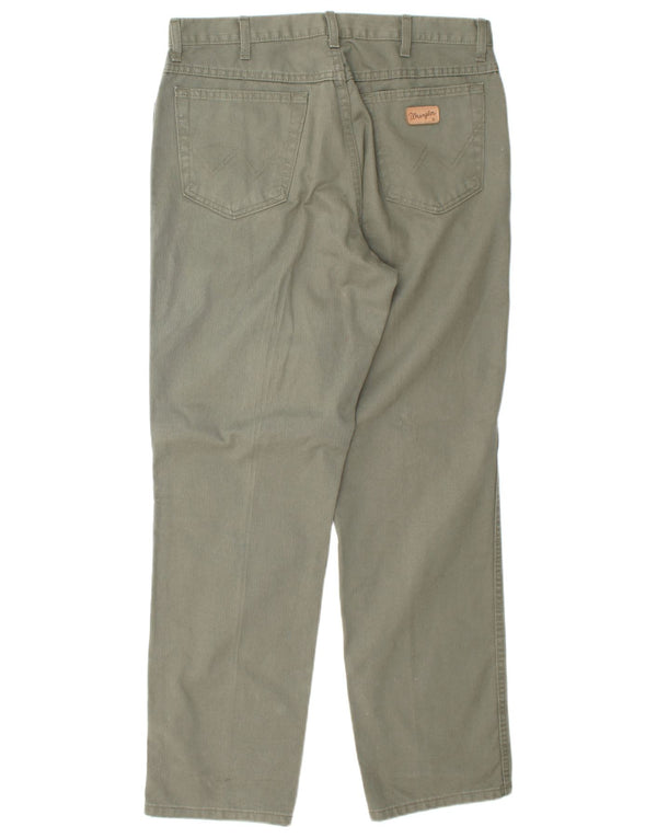 Wrangler Herre Ohio Straight Casual Bukser W36 L32 Grøn Bomuld