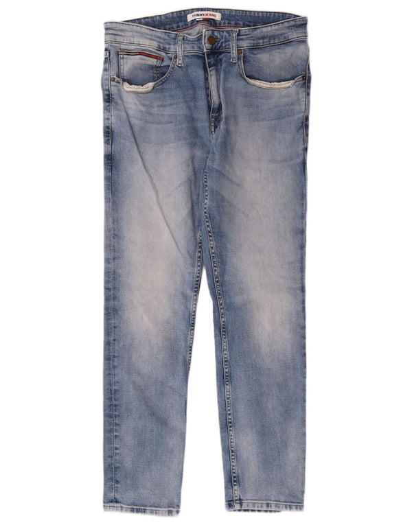 Tommy Hilfiger Herre Slim Jeans W31 L27 Blå Bomuld