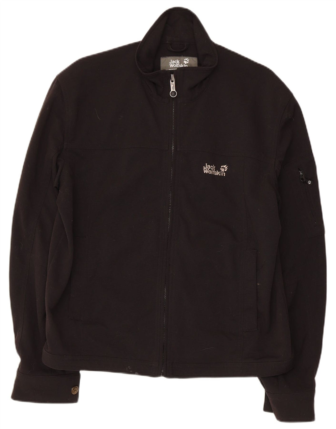 JACK WOLFSKIN Regnjakke til mænd UK 36/38 Medium Sort Polyamid