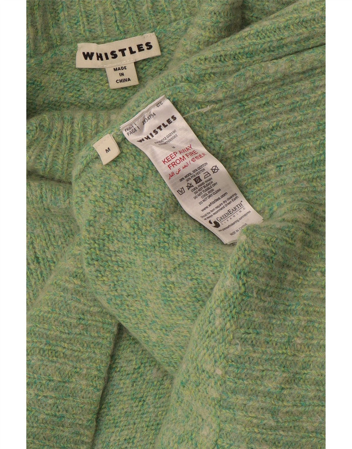 Whistles Dame Turtle Neck Jumper Sweater UK 14 Medium Green Flecked