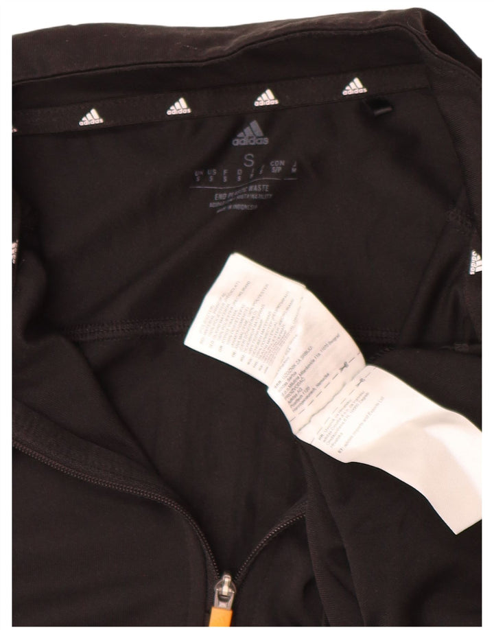 Adidas Herre Aeroready Zip Neck Pullover Træningsdragt Top Lille Sort Polyester