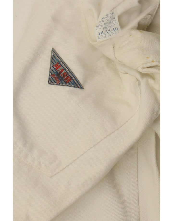 Mash Herre Tapered Jeans IT 48 Medium W32 L33 Hvid Bomuld