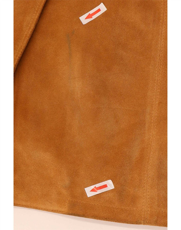 Vintage ruskindsfrakke til kvinder IT 42 Medium Beige Læder