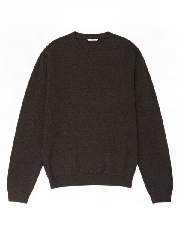 Marks & Spencer Boys V-hals sweater 15-16 år XL Grå Bomuld