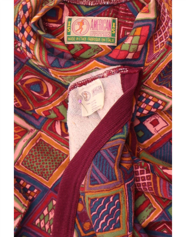 American System Dame Sweatshirt Jumper UK 6 XS Flerfarvet Patchwork