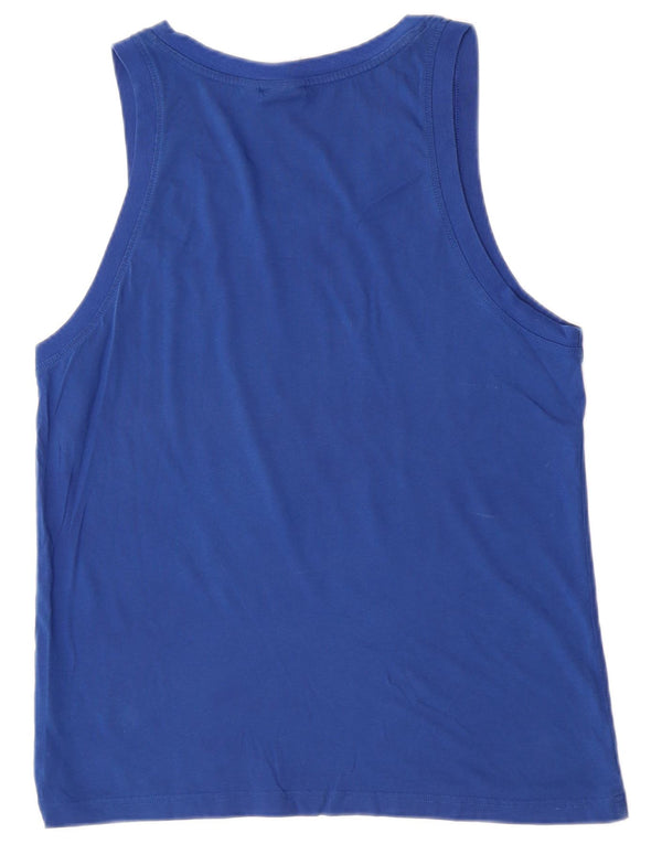 Adidas Herre Grafisk Vest Top Medium Blue Bomuld
