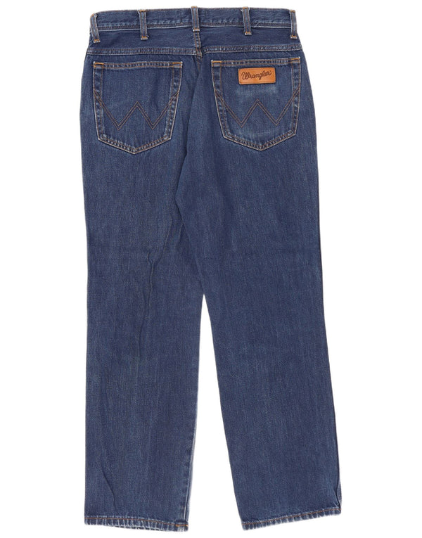 Wrangler Mens Texas Straight Jeans W33 L30 Blue Cotton