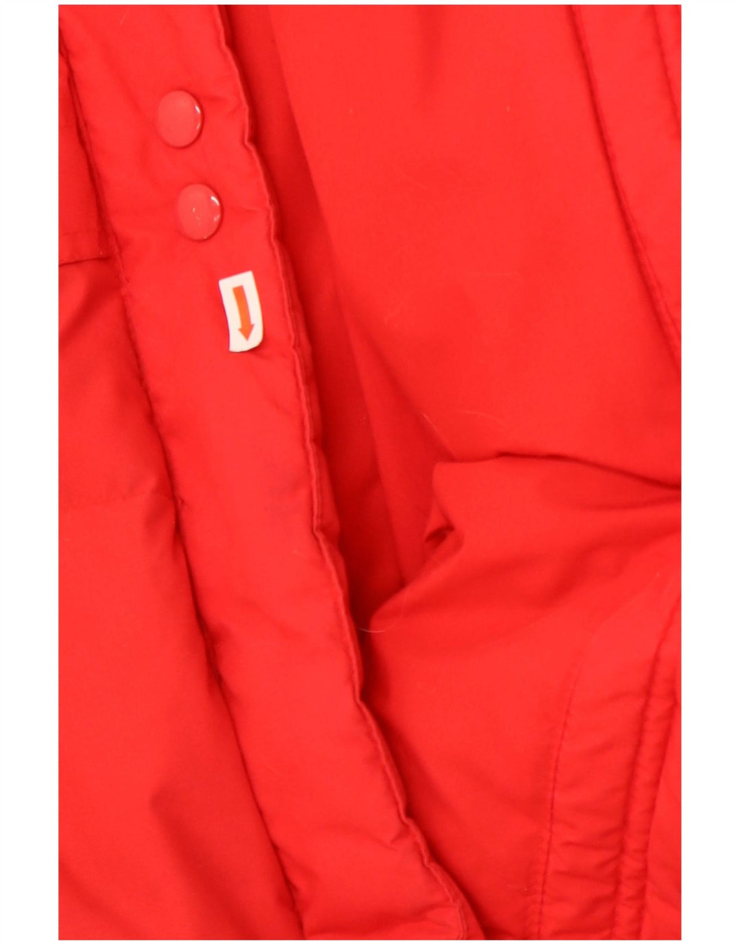 Vintage oversize polstret frakke til kvinder EU 36/38 Lille rød polyester