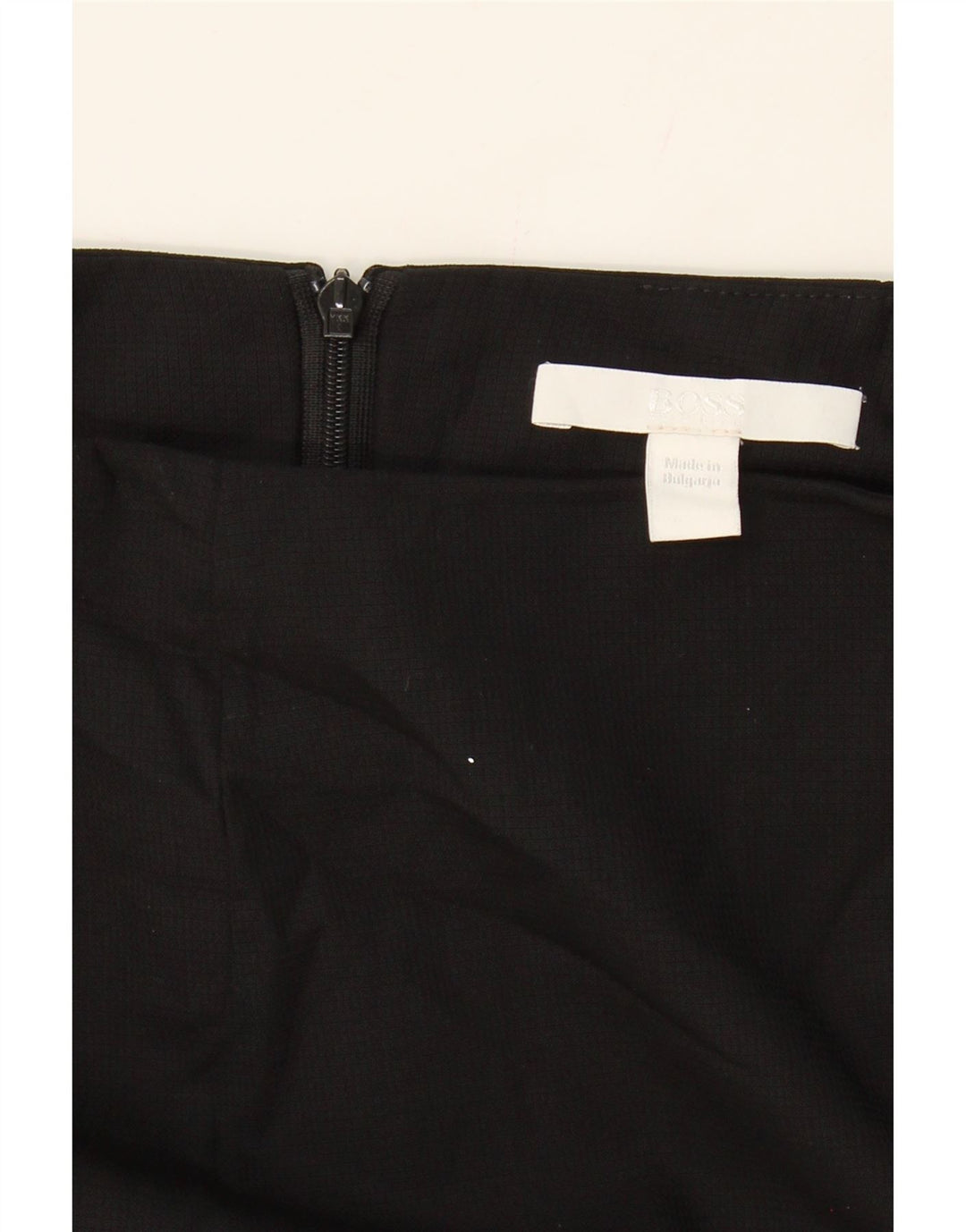 HUGO BOSS Womens Pencil Skirt UK 8 Small W27  Black Wool Vintage Hugo Boss and Second-Hand Hugo Boss from Messina Hembry 