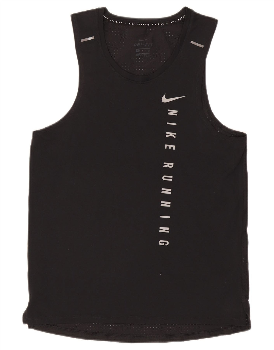 Nike herre Dri Fit grafisk vest top lille sort polyester