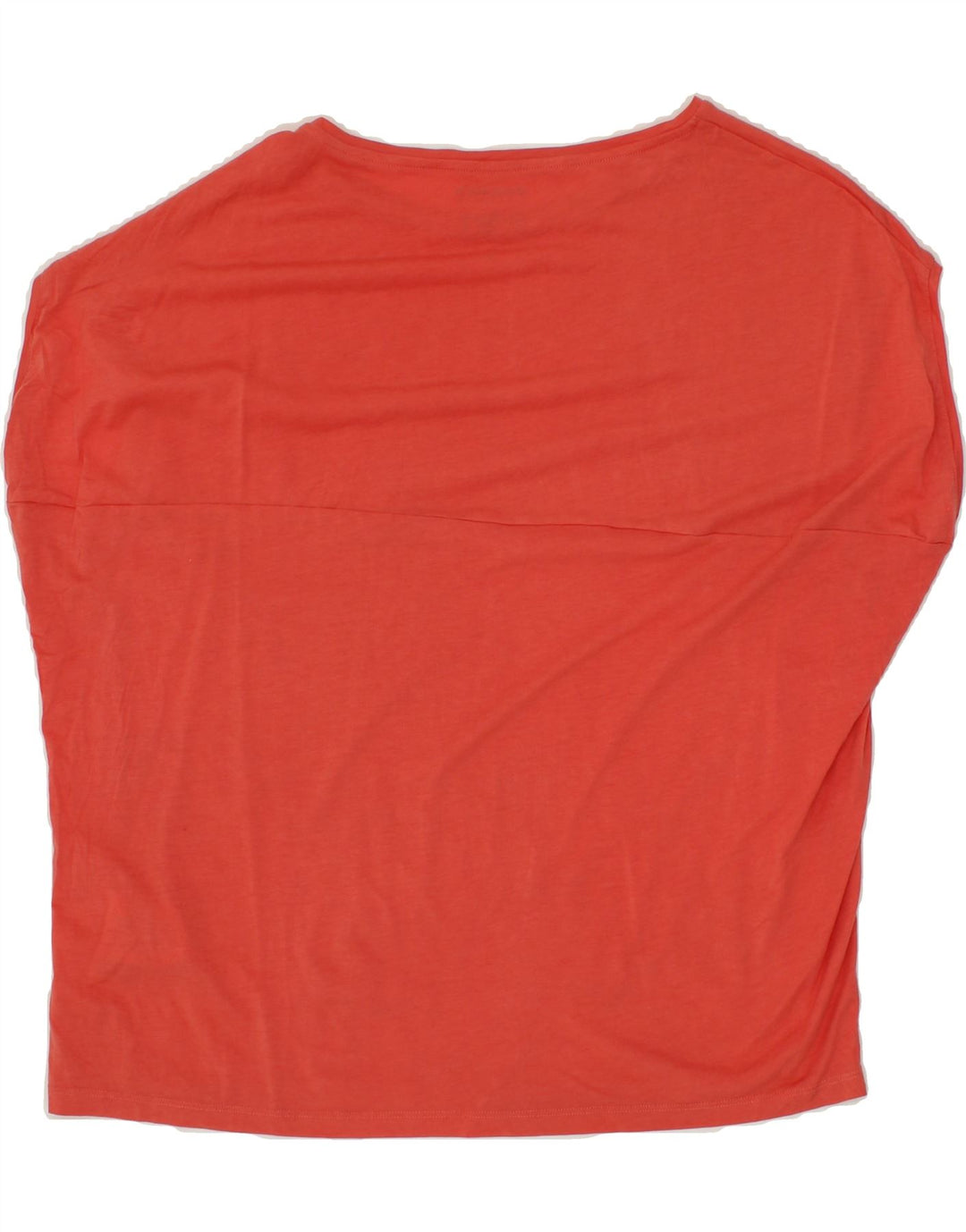 WOOLRICH Womens T-Shirt Top UK 14 Medium Orange Lyocell Vintage Woolrich and Second-Hand Woolrich from Messina Hembry 