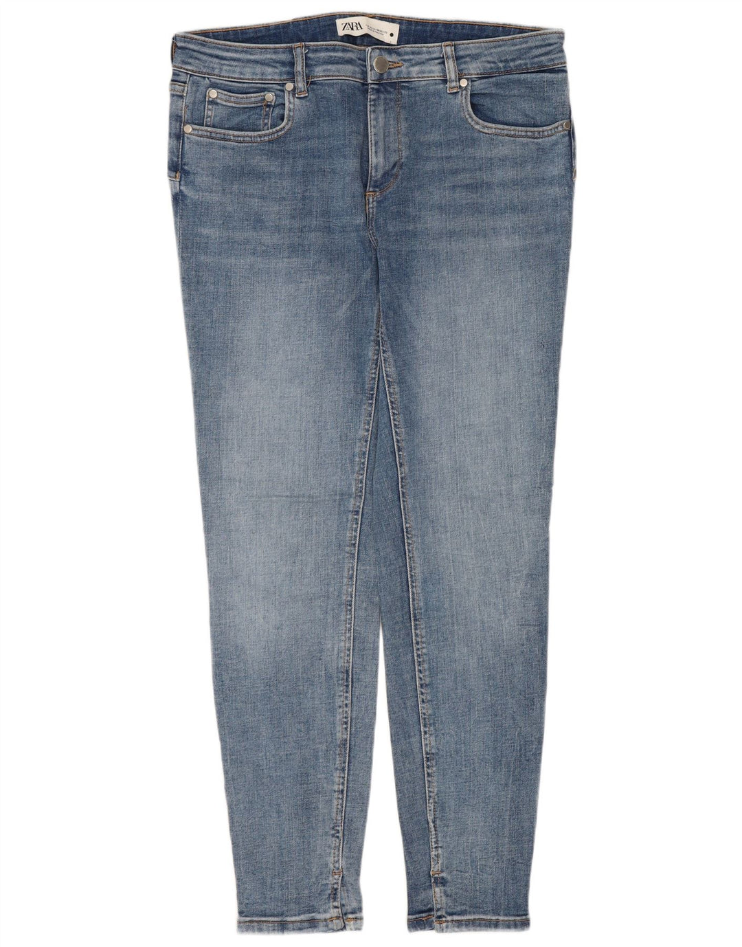 ZARA Dame Slim Jeans EU 42 Large W32 L28 Blå