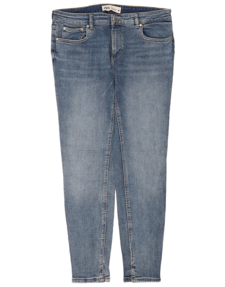 ZARA Dame Slim Jeans EU 42 Large W32 L28 Blå