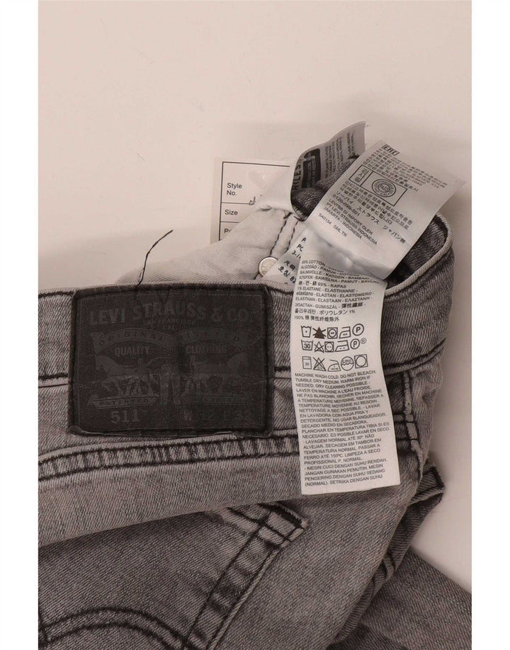 Levi's Herre 511 Slim Jeans W32 L32 Grå Bomuld