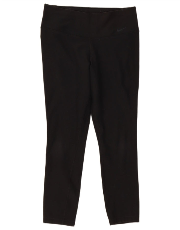NIKE Dame Dri Fit Leggings UK 10 Small Black