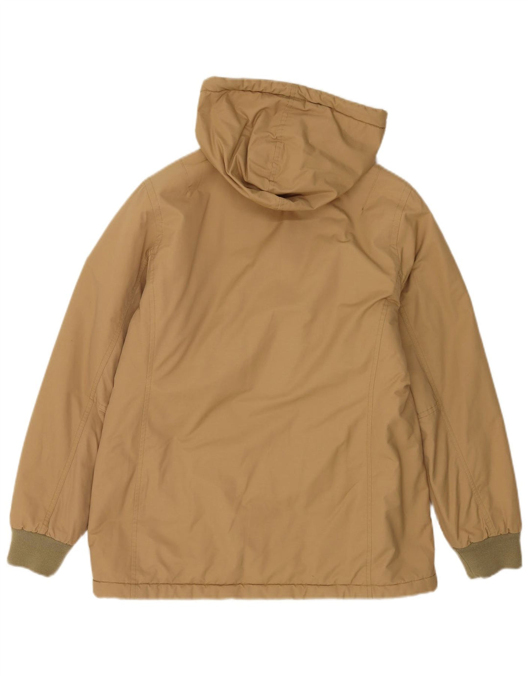 Champion Dame Hooded Windbreaker Jacket UK 14 Medium Beige Bomuld