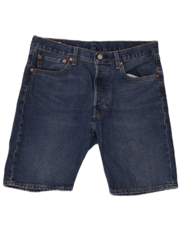 Levi's Herre 501 denimshorts W32 mellemblå bomuld