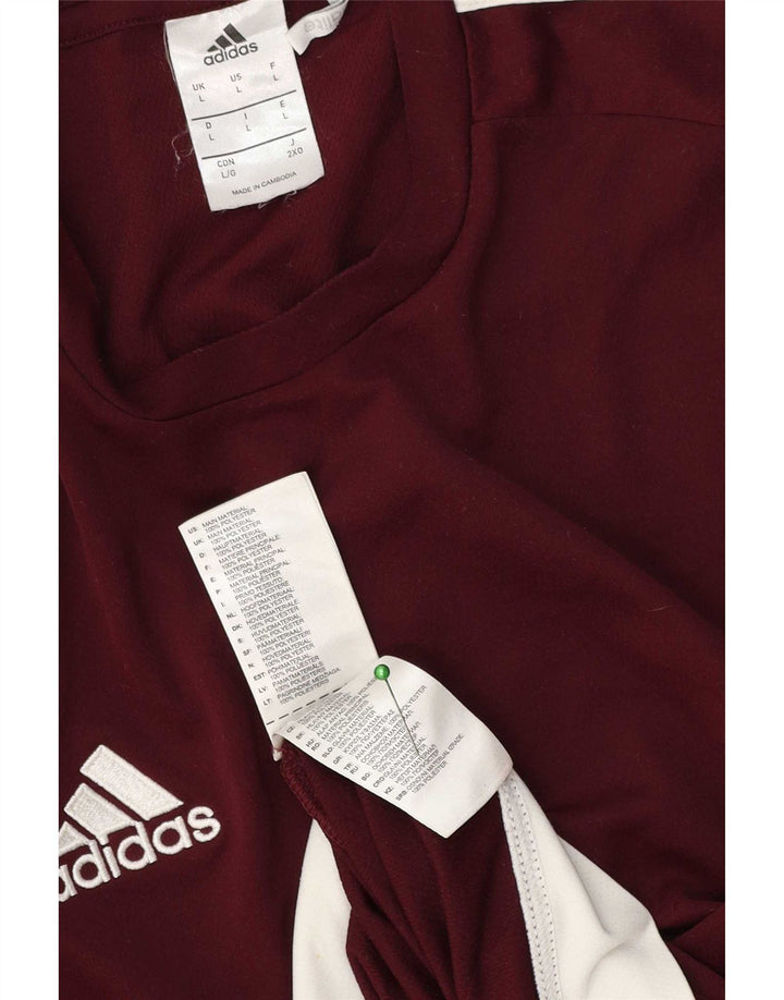 Adidas Herre Climalite T-Shirt Top Stor rødbrun polyester