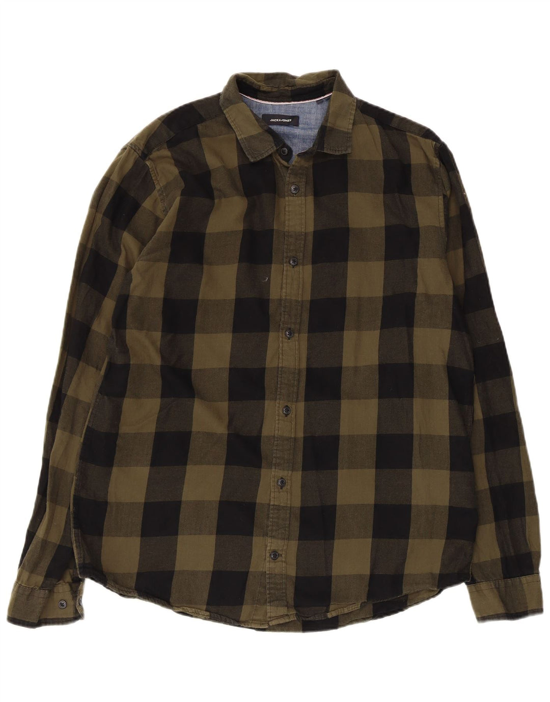 Jack & Jones Herre Flanellskjorte XL Khaki Ternet Bomuld
